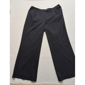 Jones New York women's black thin striped stretch dress pants sz. 16 wide leg